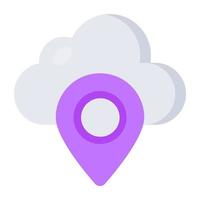 Perfect design icon of cloud location vector