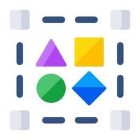 Math shapes, geometric figures icon vector