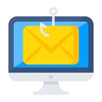 An editable design icon of mail phishing vector