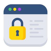 Modern design icon of web security vector