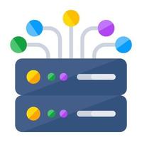 Unique design icon of server nodes vector