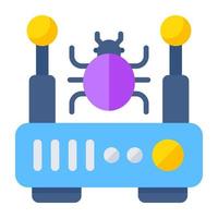 Internet device icon, flat design of router vector