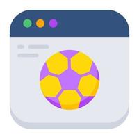 An icon design of online football match vector