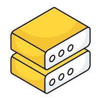 An icon design of data server rack vector