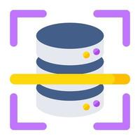 An icon design of database scanning vector