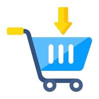 Add to cart icon, editable vector