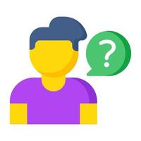 Trendy design icon of help chat vector