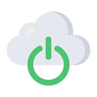 Trendy design icon of cloud shutdown vector