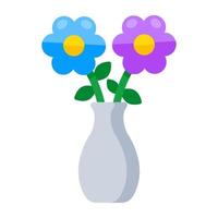 Trendy design icon of flower vase vector