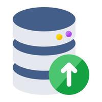 Colored design icon of database upload vector