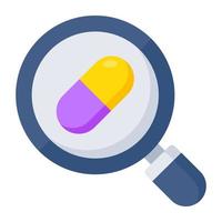 Trendy design icon of search medicine vector