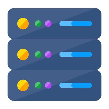 Editable design icon of data server vector