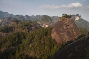 Wuyishan Mountain with peaks looking like bamboo shoots photo