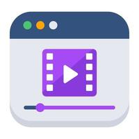 Unique design icon of web video vector