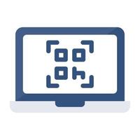 Modern design icon of online barcode vector