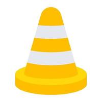 Trendy vector design of construction cone