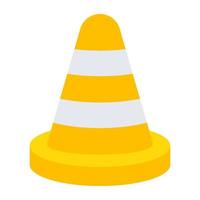 Trendy vector design of construction cone