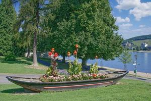 público parque y paseo de malo Breisig salud recurso a rin río, Alemania foto