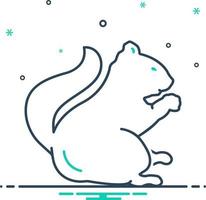 mix icon for squirrel vector