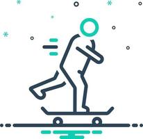 mix icon for skateboard vector