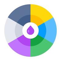 Unique design icon of color selection vector