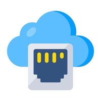 An icon design of cloud ethernet vector