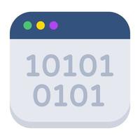 Modern design icon of binary data vector