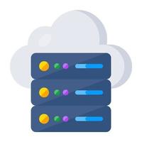 A unique design icon of cloud hosting vector