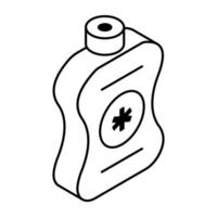 linear design icon of hand sanitizer vector