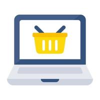 icono de diseño moderno de compras en línea vector