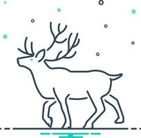 mix icon for reindeer vector