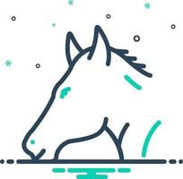 mix icon for horse vector