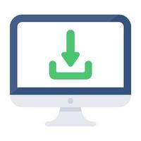Creative design icon of online downloading vector