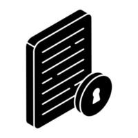 Creative design icon of file security vector