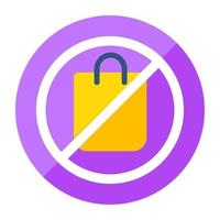 Modern design icon of no shopping vector