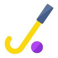 Flat design icon of hockey vector