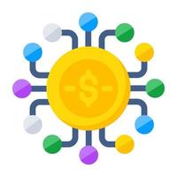 Perfect design icon of financial network vector