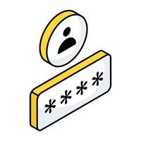 Perfect design icon of profile security vector