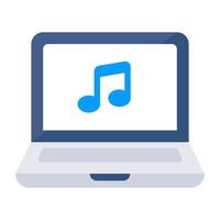 Editable design icon of online music vector