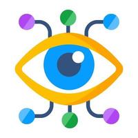 icono de diseño moderno del ojo cibernético vector