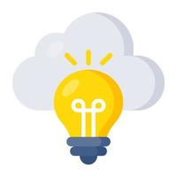 An icon design of cloud idea vector