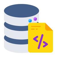 A unique design icon of database coding vector
