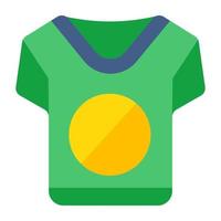 Menswear shirt, flat design icon of sports shirt vector