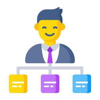 A modern design icon of user network vector