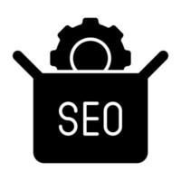 A unique design icon of seo package vector