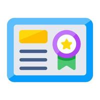 Editable design icon of legal paper, certificate vector