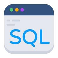 prima descargar icono de sql sitio web vector