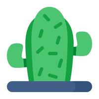 A colored design icon of succulent plant vector