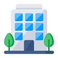 An icon design of commercial building vector