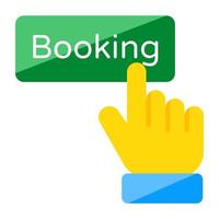 Modern design icon of booking button vector